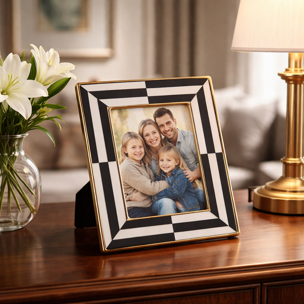 Karaca Metal Frame Black and White