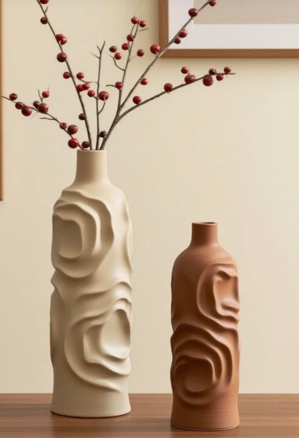Ceramic Vases Bohemian Style - Set of 2