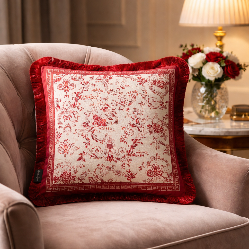 Red Velvet Pillow - With Core