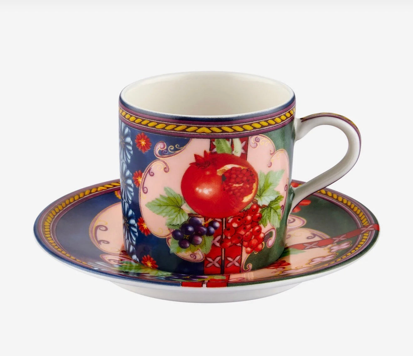 Capri Blue Green Porcelain Coffee Cup 120 ml - Set of 2