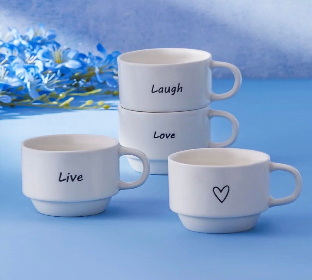Lovely Laugh Espresso Coffee Cups - Set of 4