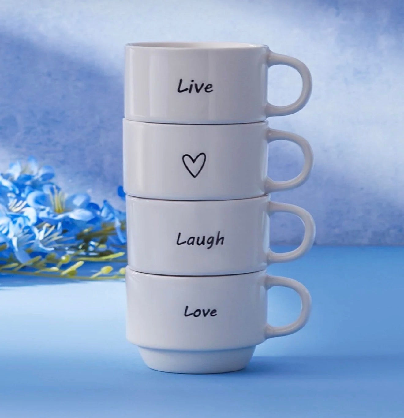 Lovely Laugh Espresso Coffee Cups - Set of 4