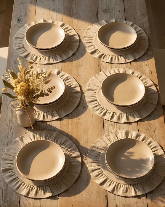 Cotton Ruffled Placemat