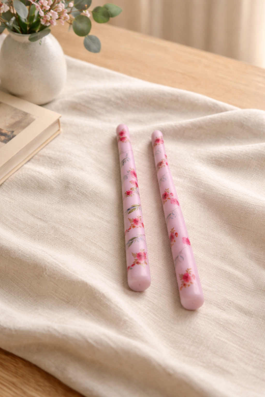Blush Bloom Candles/ Set of 2