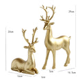 Gold Reindeer Sculptures- Set of 2