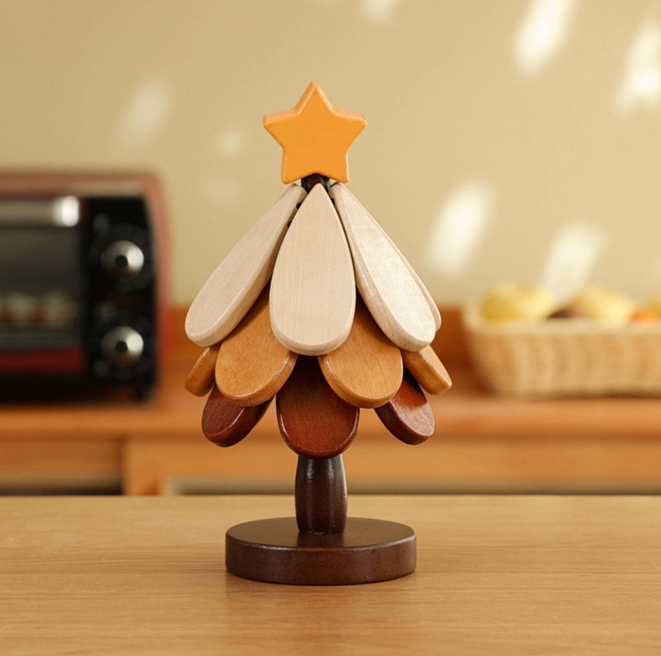 Natural Wood Slice Coasters – Rustic Set of 3