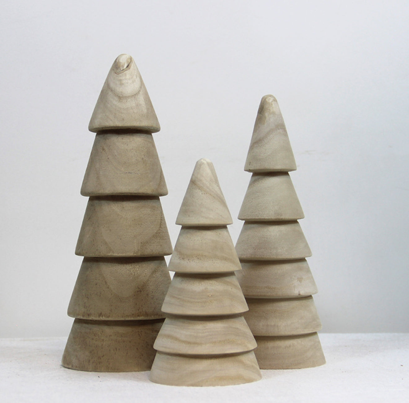 Natural Wood Christmas Tree/ No Legs/ Medium