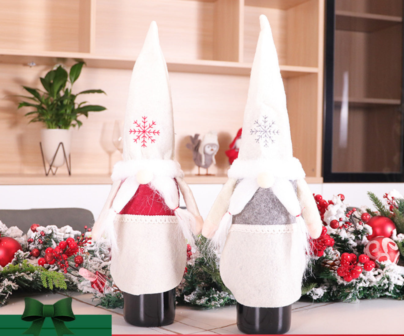 Christmas Wine - Table Decoration-Grey / Apron / Per Piece
