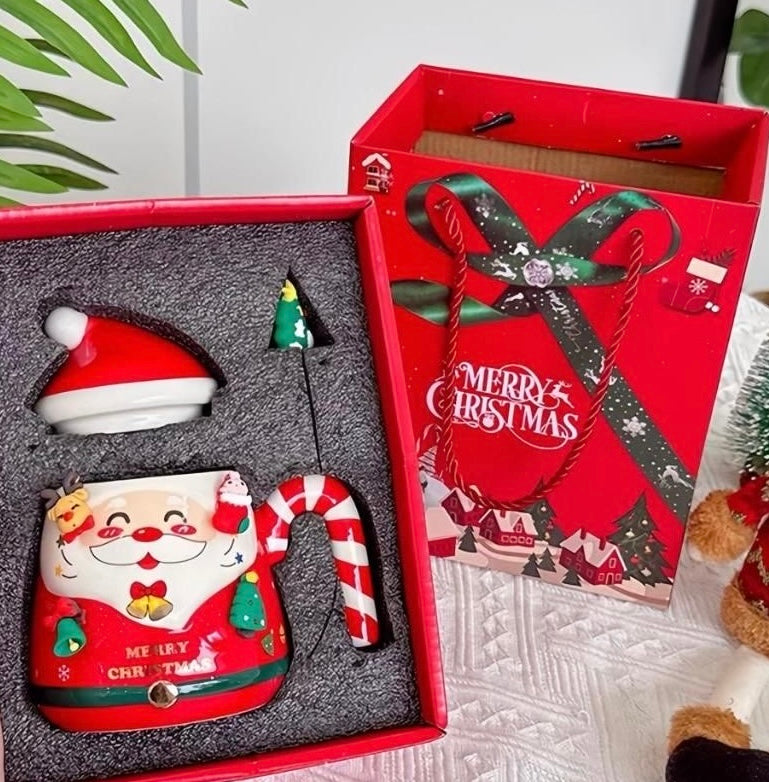 Red Santa Claus- Ceramic Mug With Box