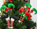 Christmas Black Elf Leg-Tree Ornaments