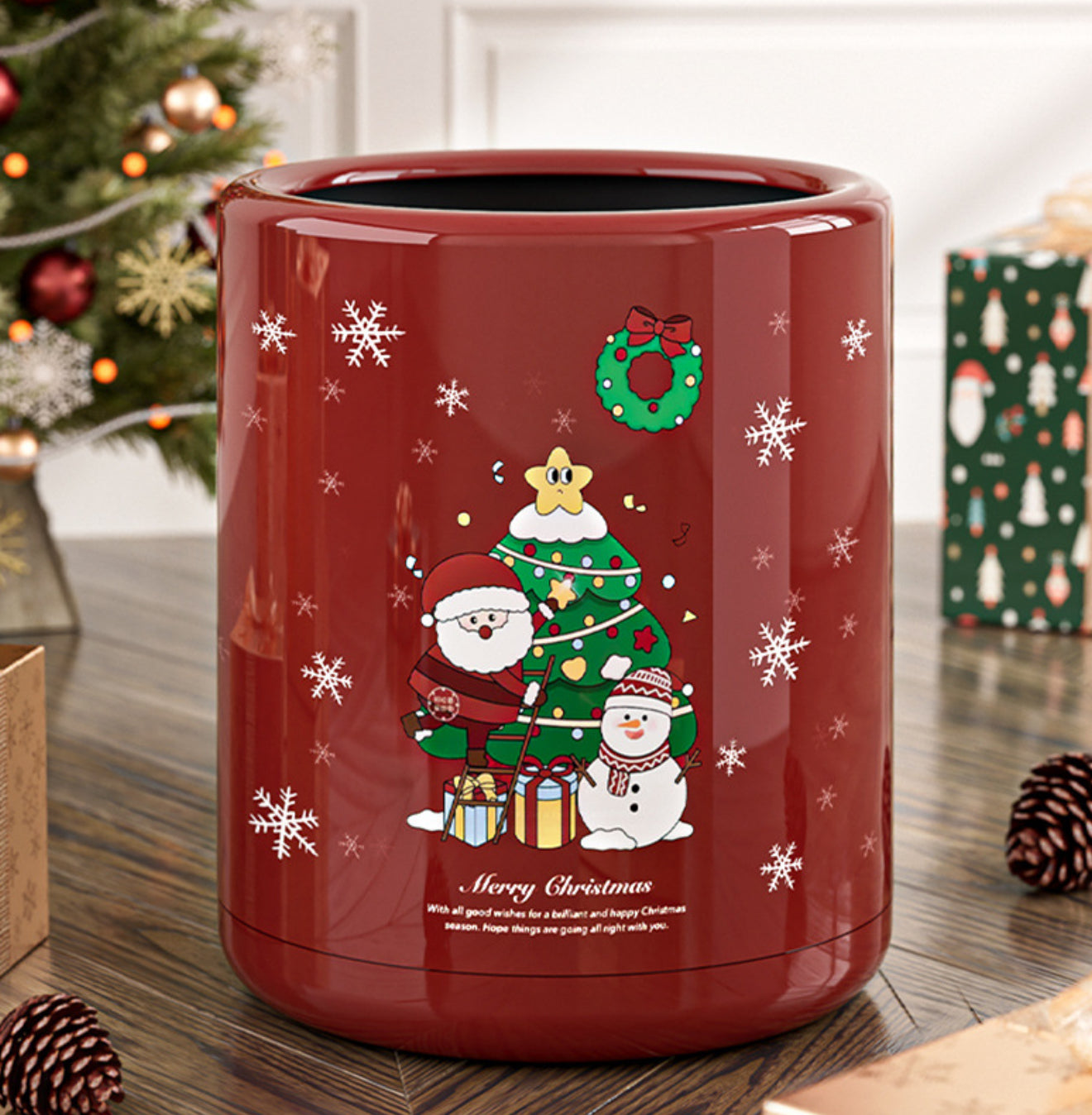 Christmas Trash Bin- Double Layer