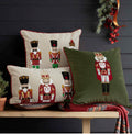 Rectangular Nutcracker British Christmas Embroidered Pillow