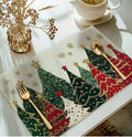 Christmas Tree Placemat -Linen/ Table Decoration