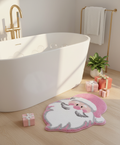 Christmas Floor Mat-Pink Santa Claus