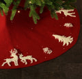 Christmas Tree Skirt-3D Knitted / Elk Style