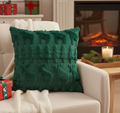 Christmas Pillow Reindeer- Green Velvet-Including Core