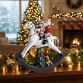 Santa & Child on Horse Figurine