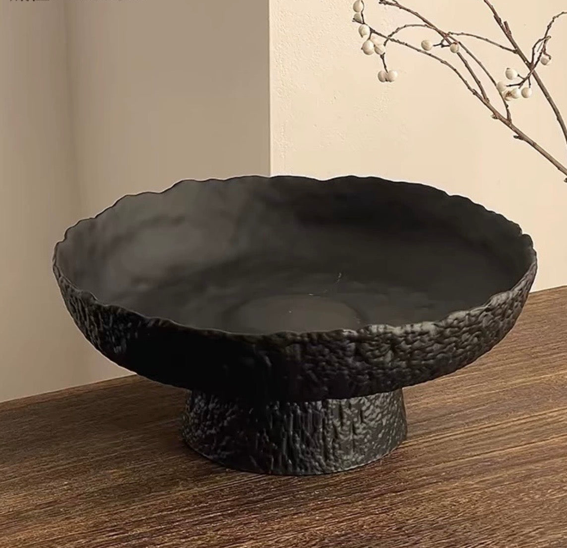 Crystal Glass Plate- Black