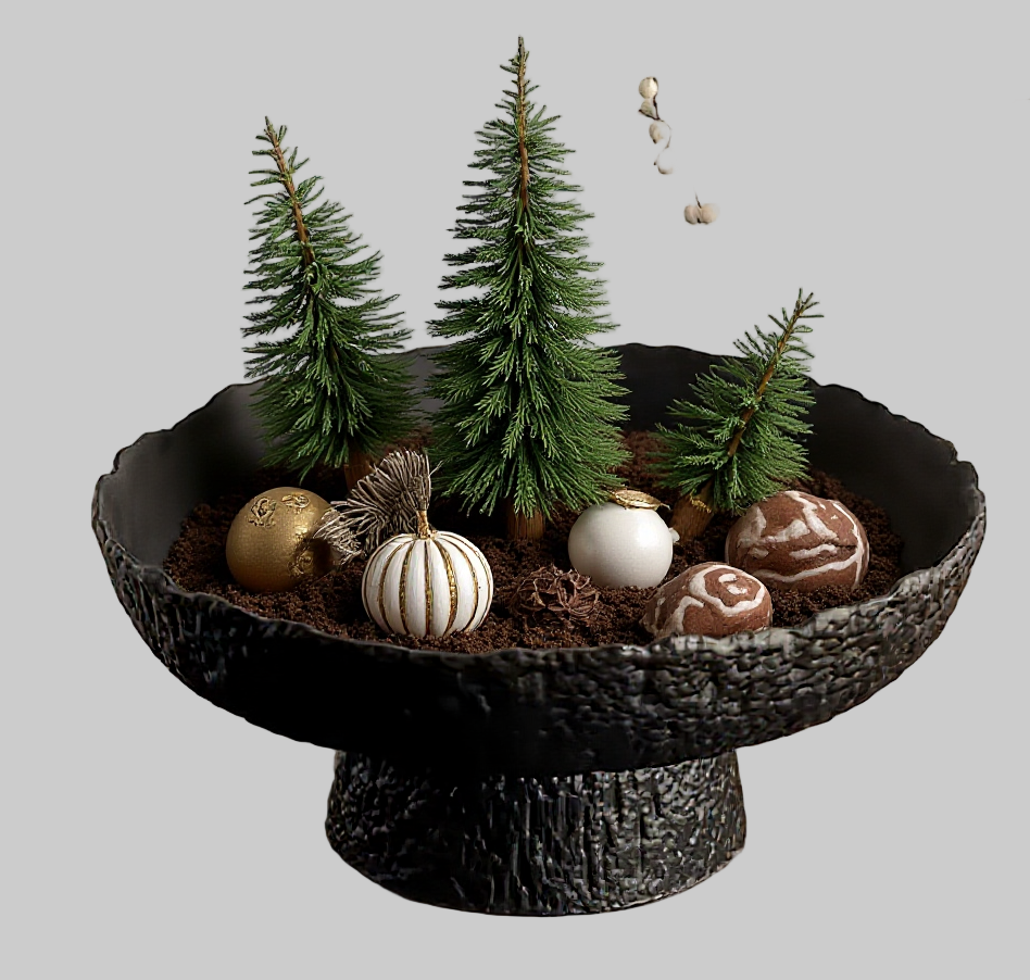 Crystal Glass Plate- Black