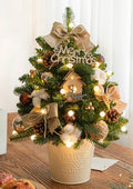 Christmas Wood Brown Snow Tree - Decoration