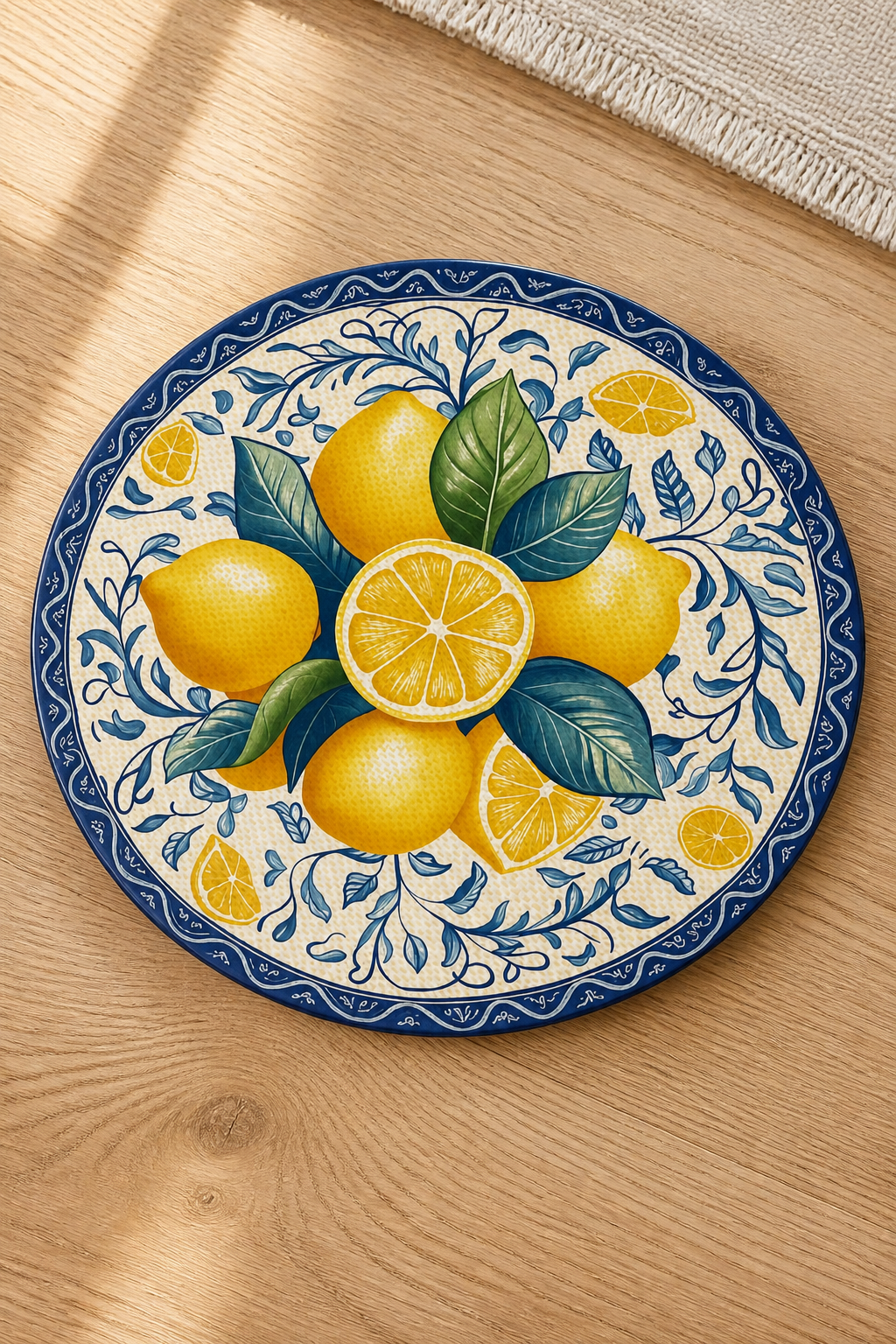 Lemon Pattern Linen Placemat