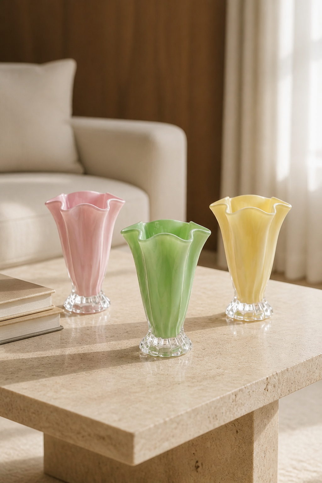 Pink Petal Glass Vase