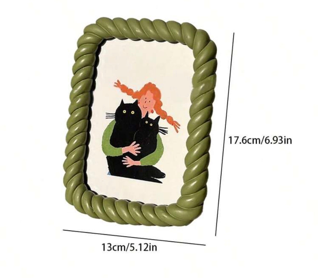 Green Braided Resin Photo Frame