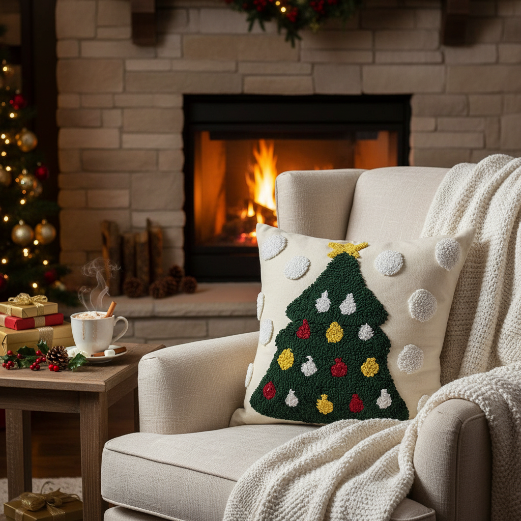 Christmas Tree Decoration Pillow/ With Core
