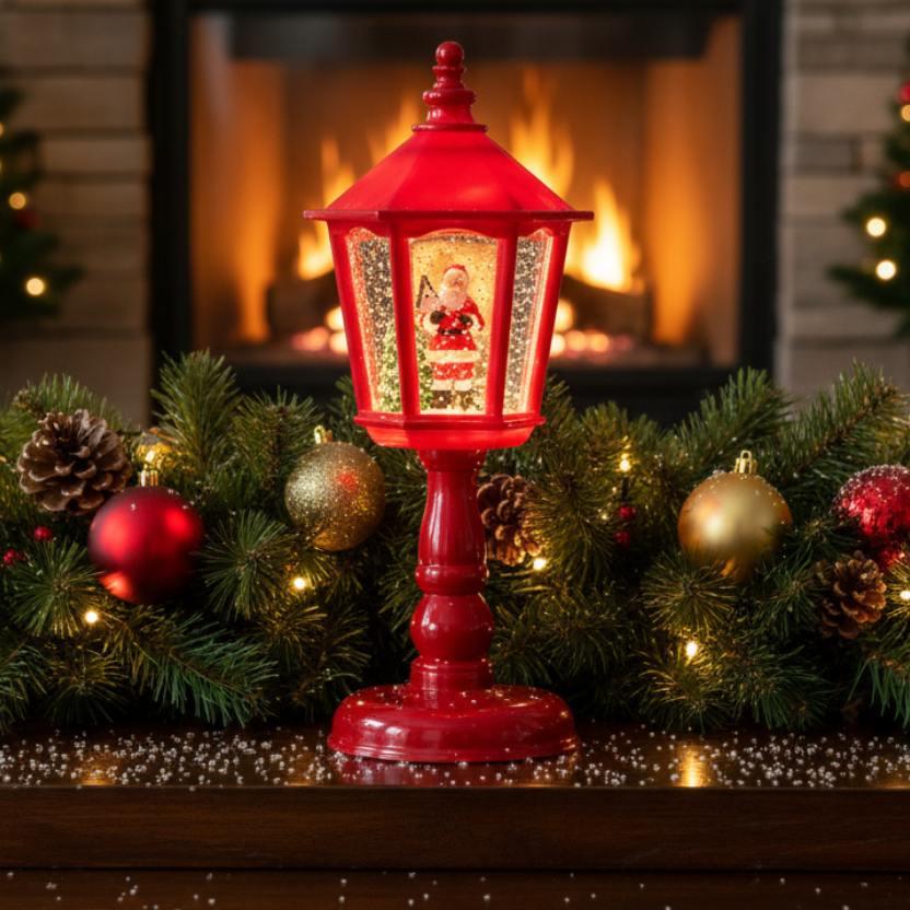 Christmas Music Swing Lamp- Red Santa Claus