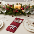 Christmas Cutlery Bag-Burgundy