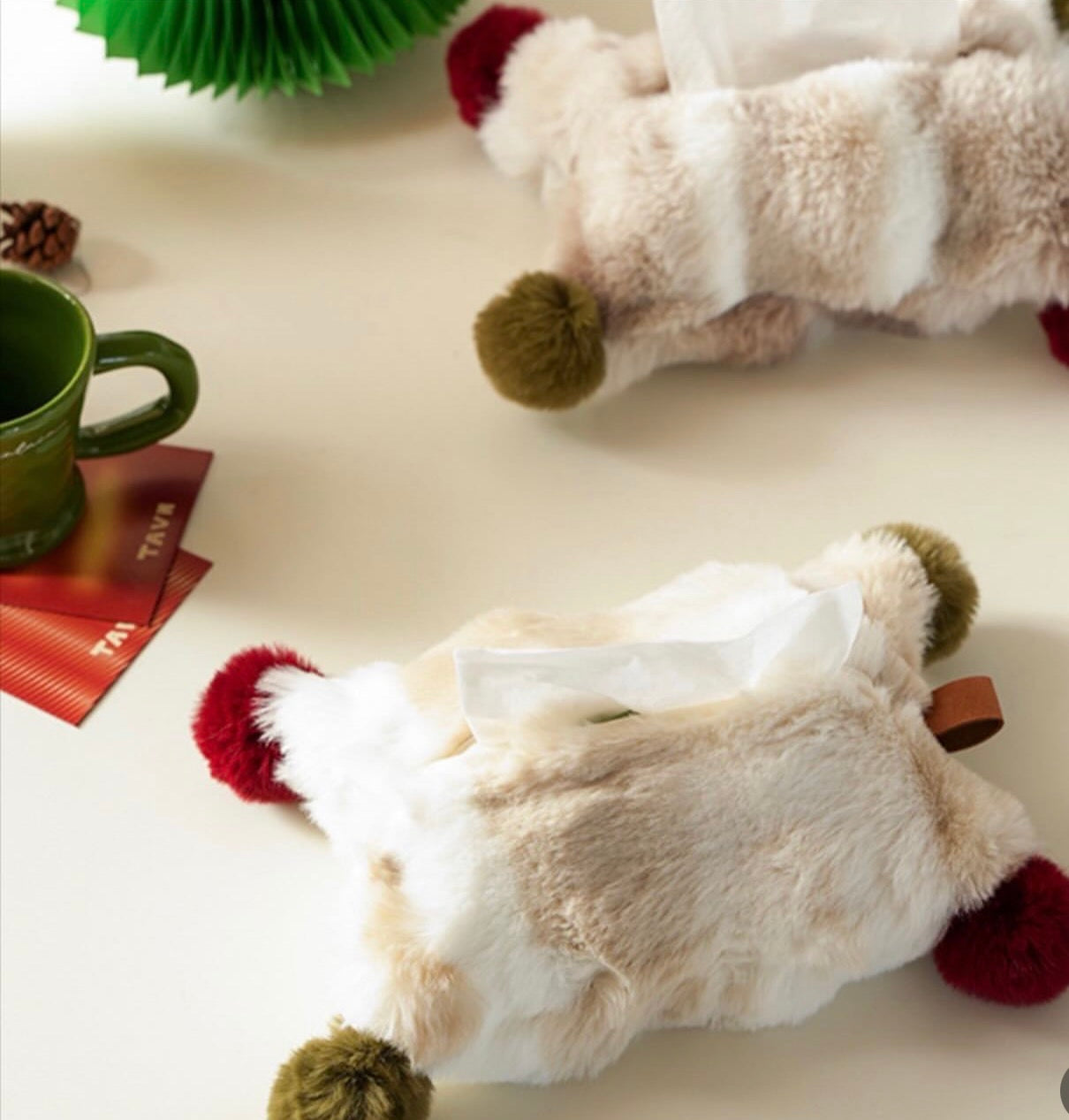 Rabbit Fur Tissue Bag