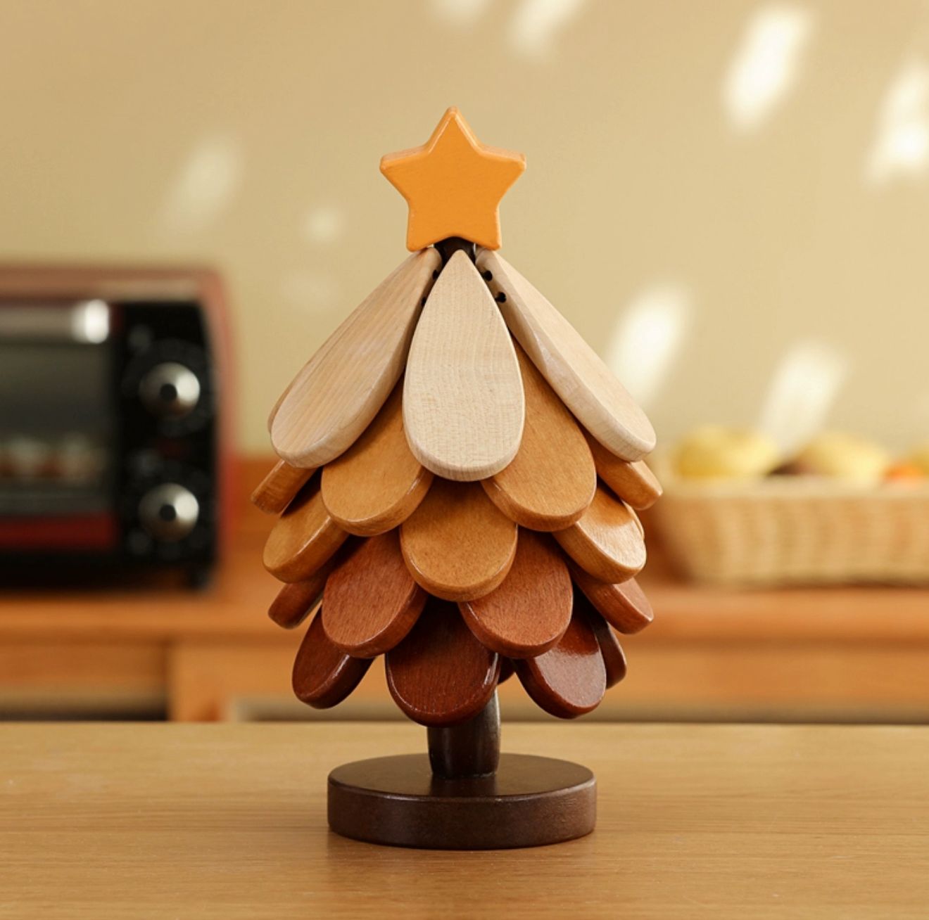 Natural Wood Slice Coasters – Rustic Set of 4