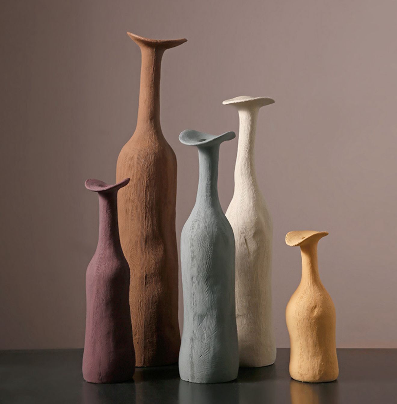 Textured Sculptural Vases – Modern Minimalist