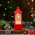 Santa Lantern Snow Globe – Red LED Glitter Light
