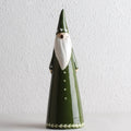 Green Ceramic Santa Figurine