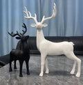 Black & White Reindeer Sculptures – Nordic Set